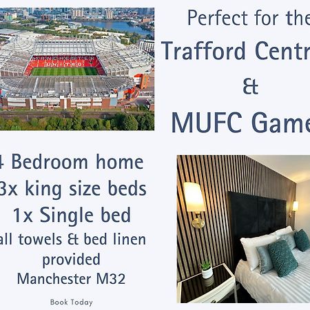 Waterside Mufc & Trafford Centre Townhouse 4 Bedroom Free Parking Manchester Exteriér fotografie